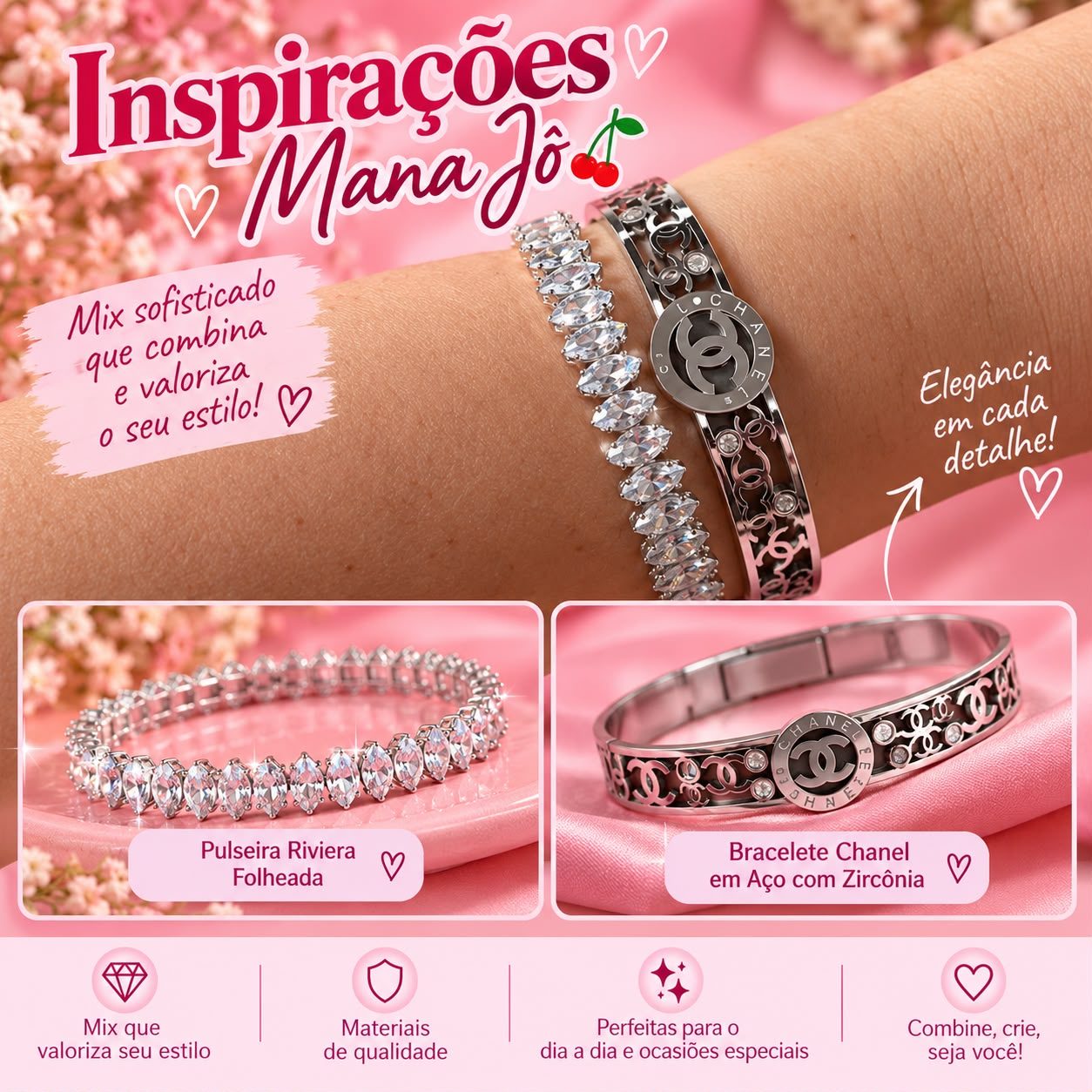 Mix de Braceletes — Inspirações Mana Jô ✨