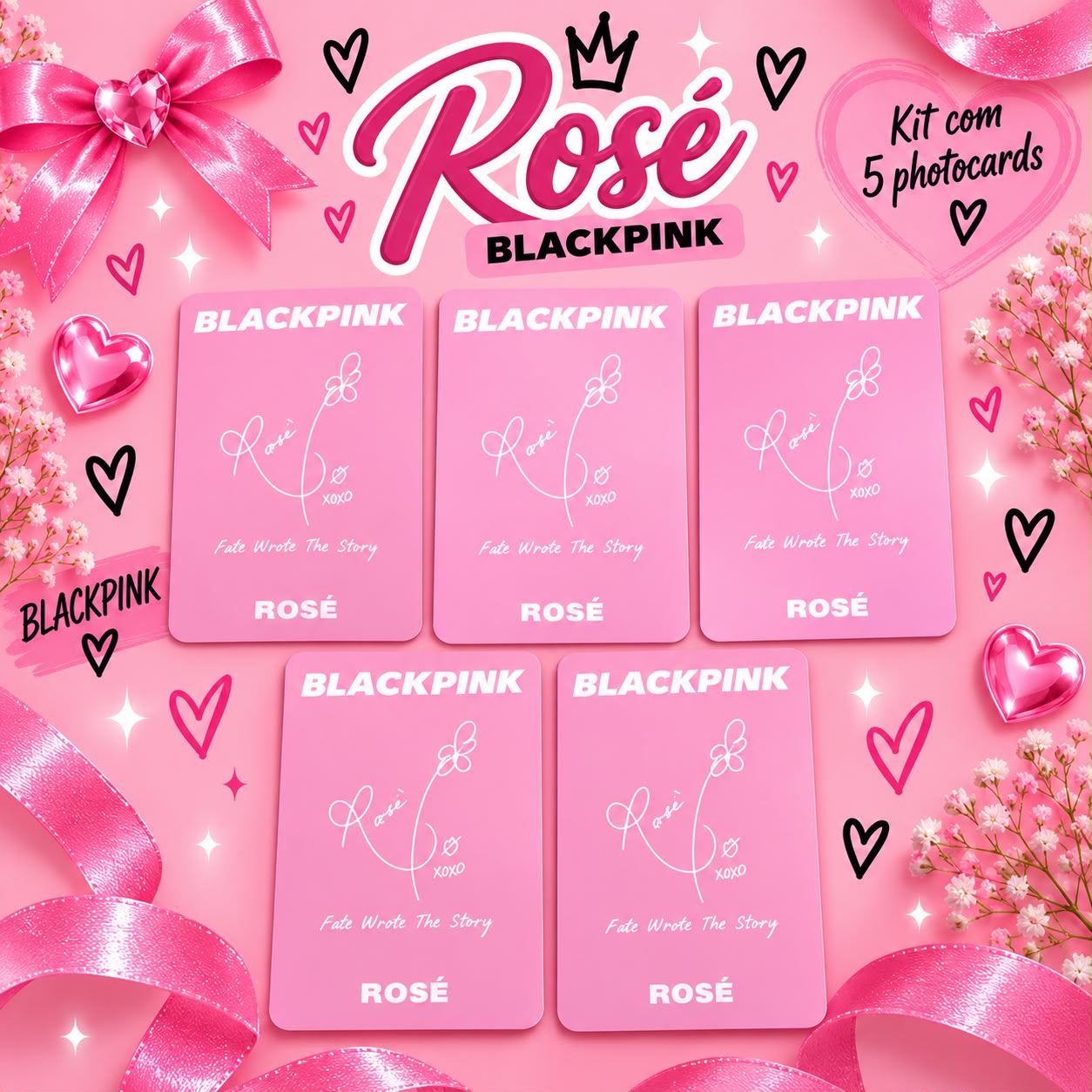 Kit com 5 Photocards da Rosé — BLACKPINK