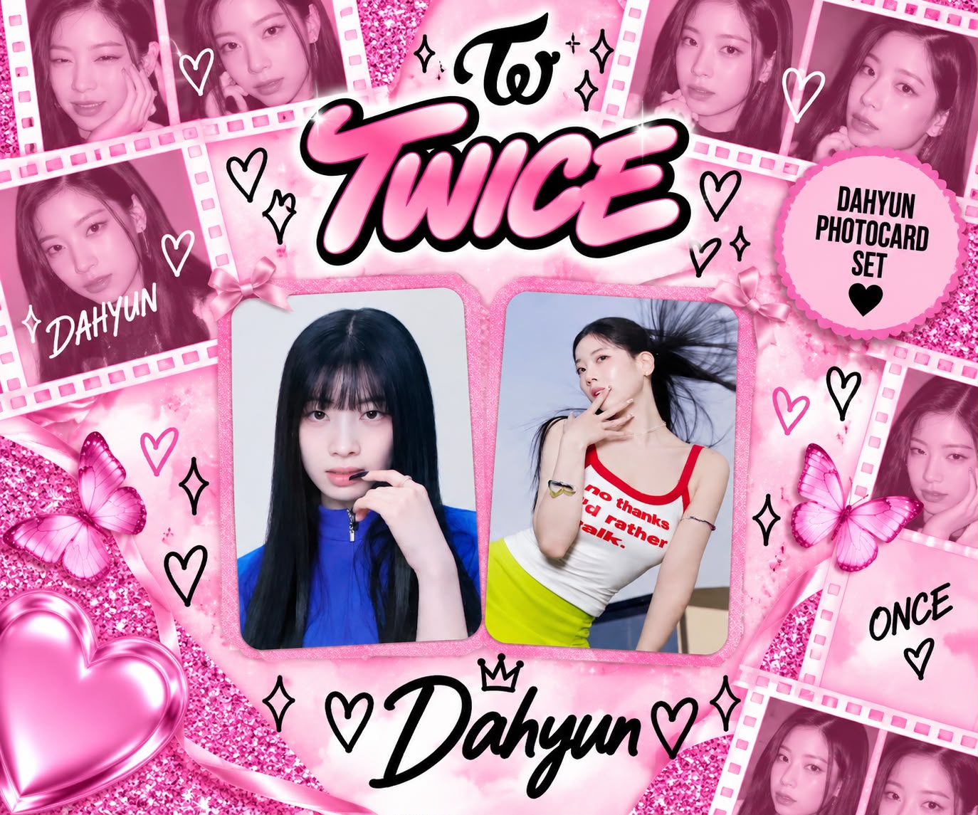 Set com 2 Photocards da Dahyun — TWICE
