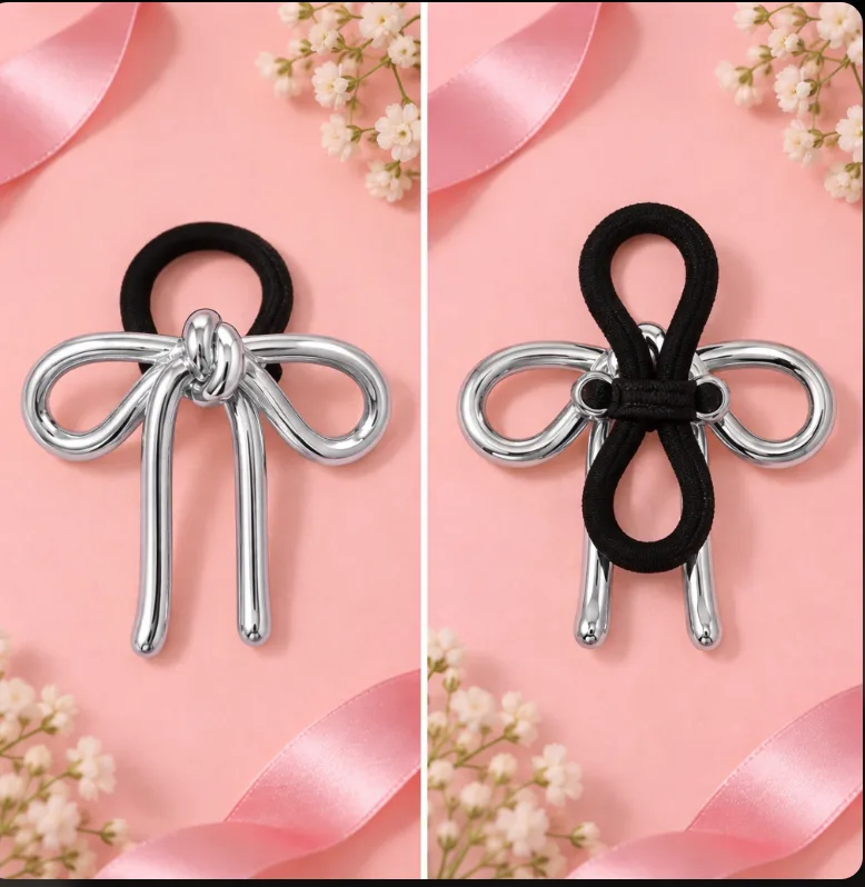 Elástico de Cabelo com Laço metal