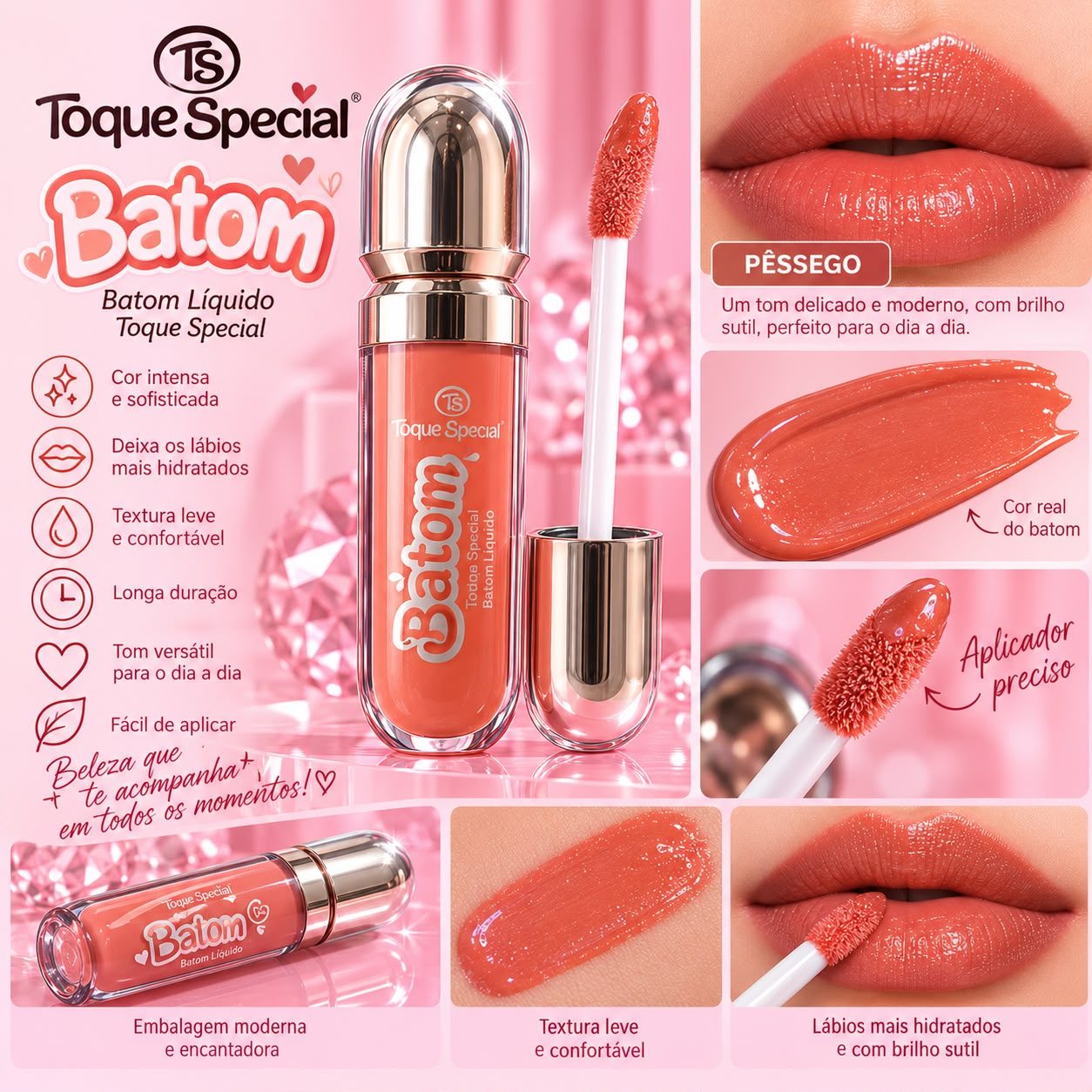 Batom Líquido Toque Special — Pêssego 🍑