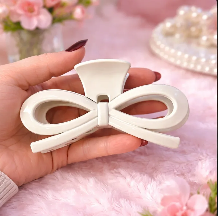 Presilha de Cabelo Laço Clássico – Creme