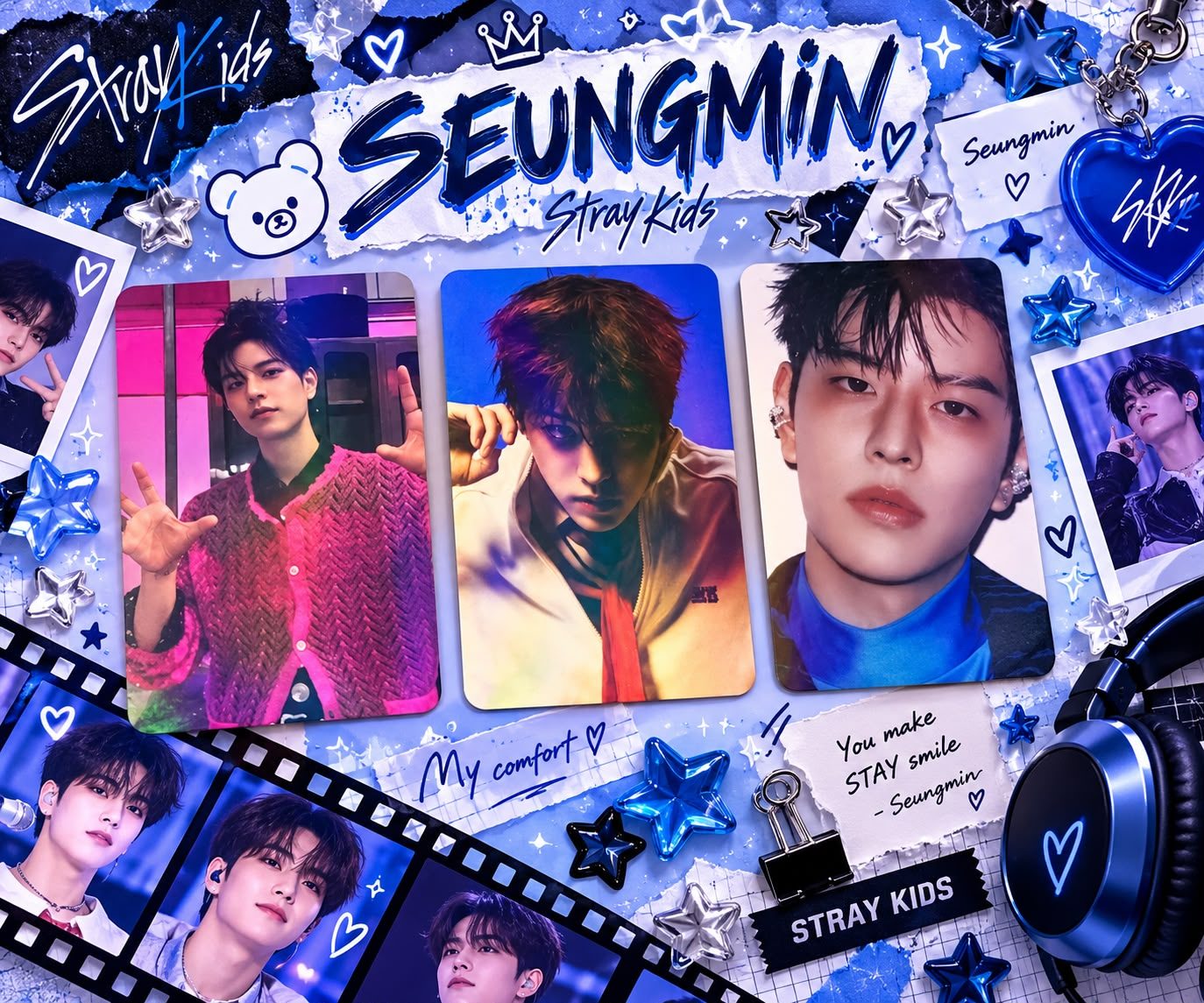 Photocards do Seungmin — Stray Kids 💙