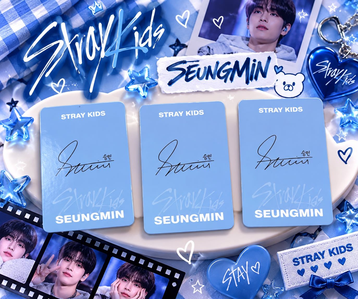 Photocards do Seungmin — Stray Kids 💙