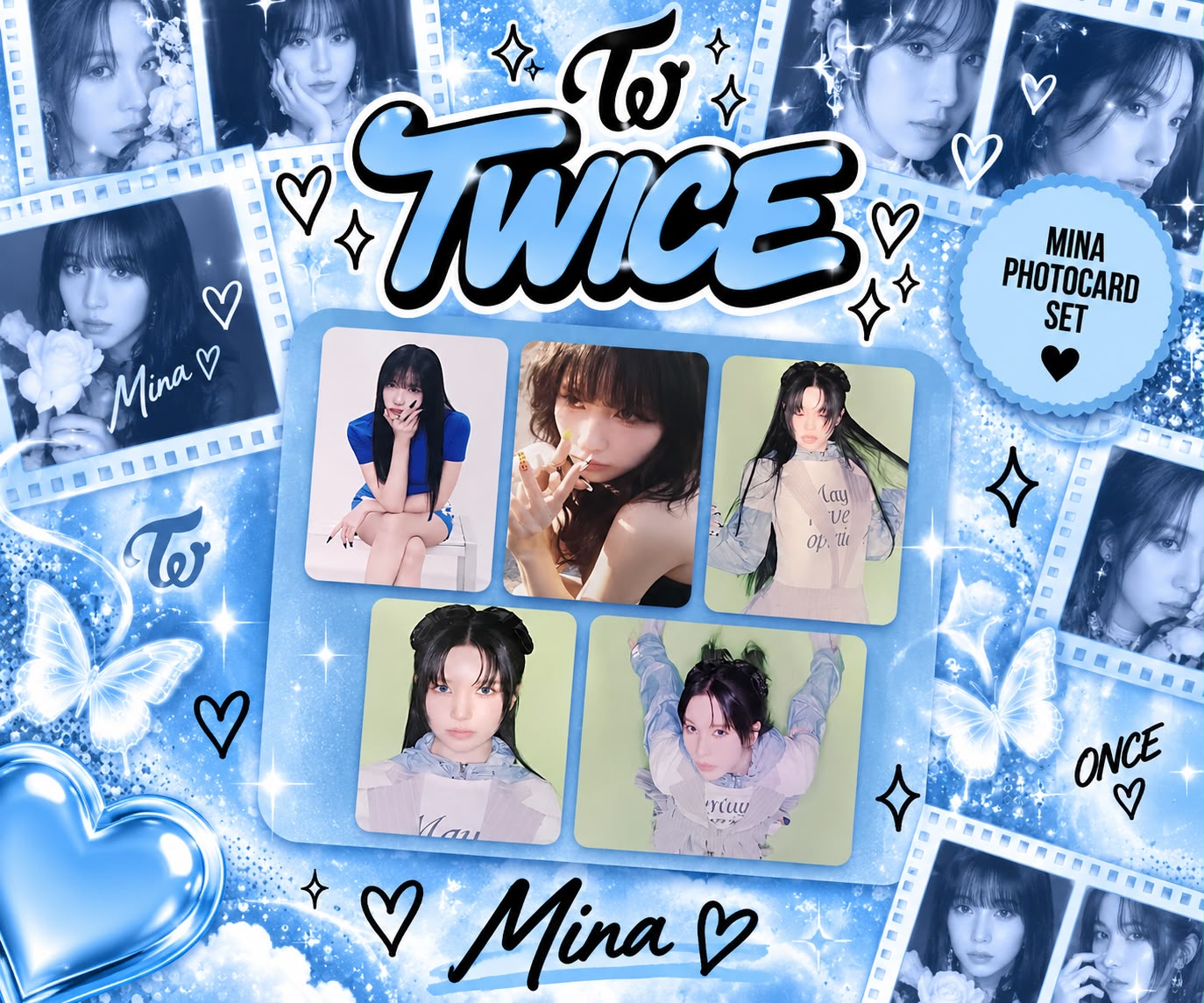 Set com 5 Photocards da Mina — TWICE