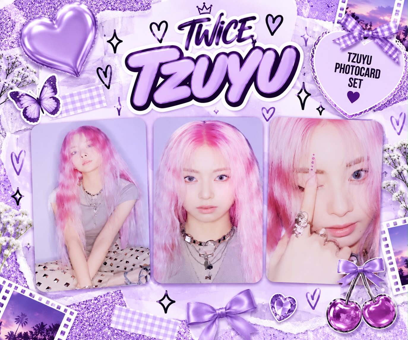 Set com 3 Photocards da Tzuyu — TWICE