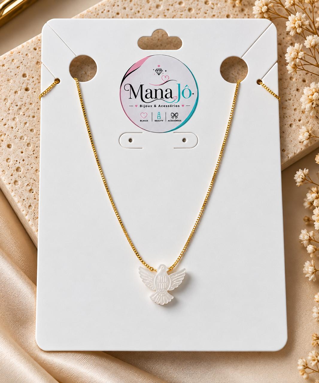 Colar espirito santo dourado