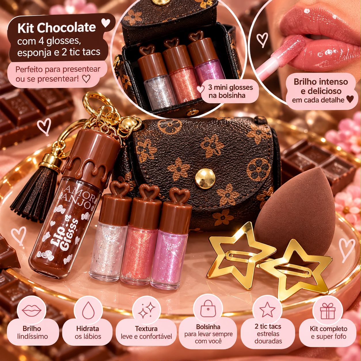 Kit Chocolate: brilho e charme para levar com você