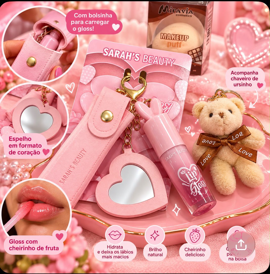 Kit Sarah’s Beauty: charme e beleza para levar com você 💗
