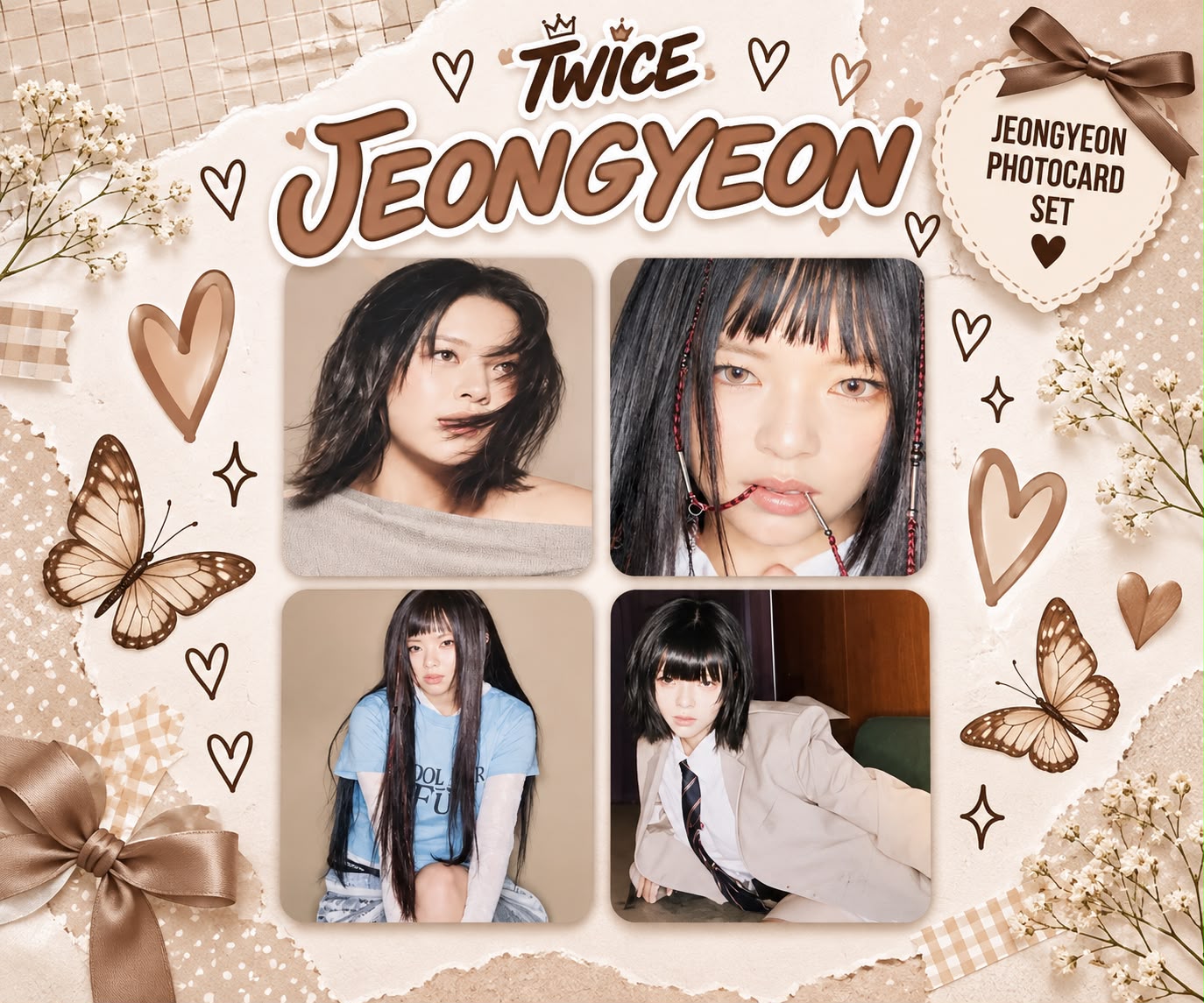 Set com 4 Photocards da Jeongyeon — TWICE