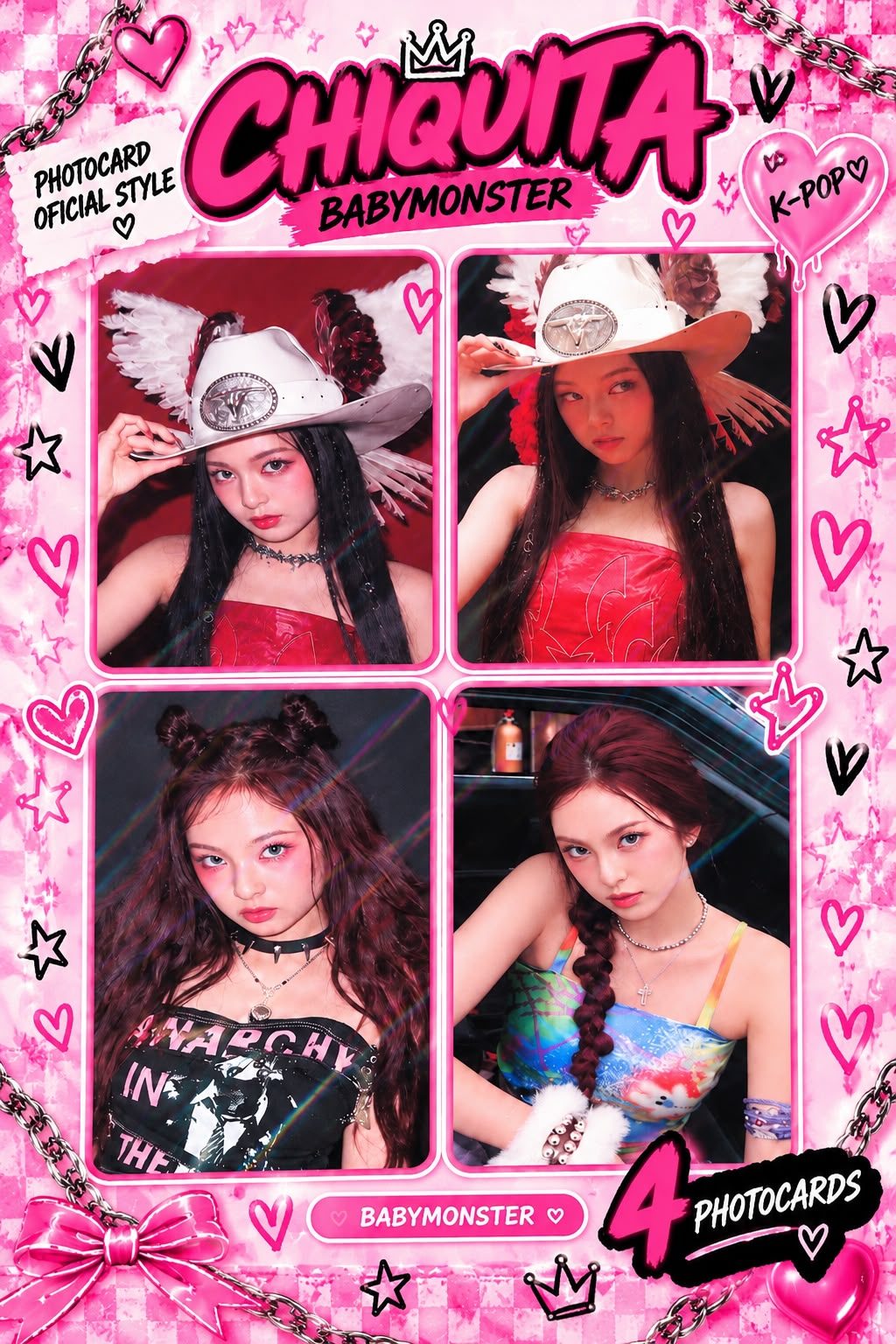 Kit com 4 Photocards da Chiquita — BABYMONSTER 💖