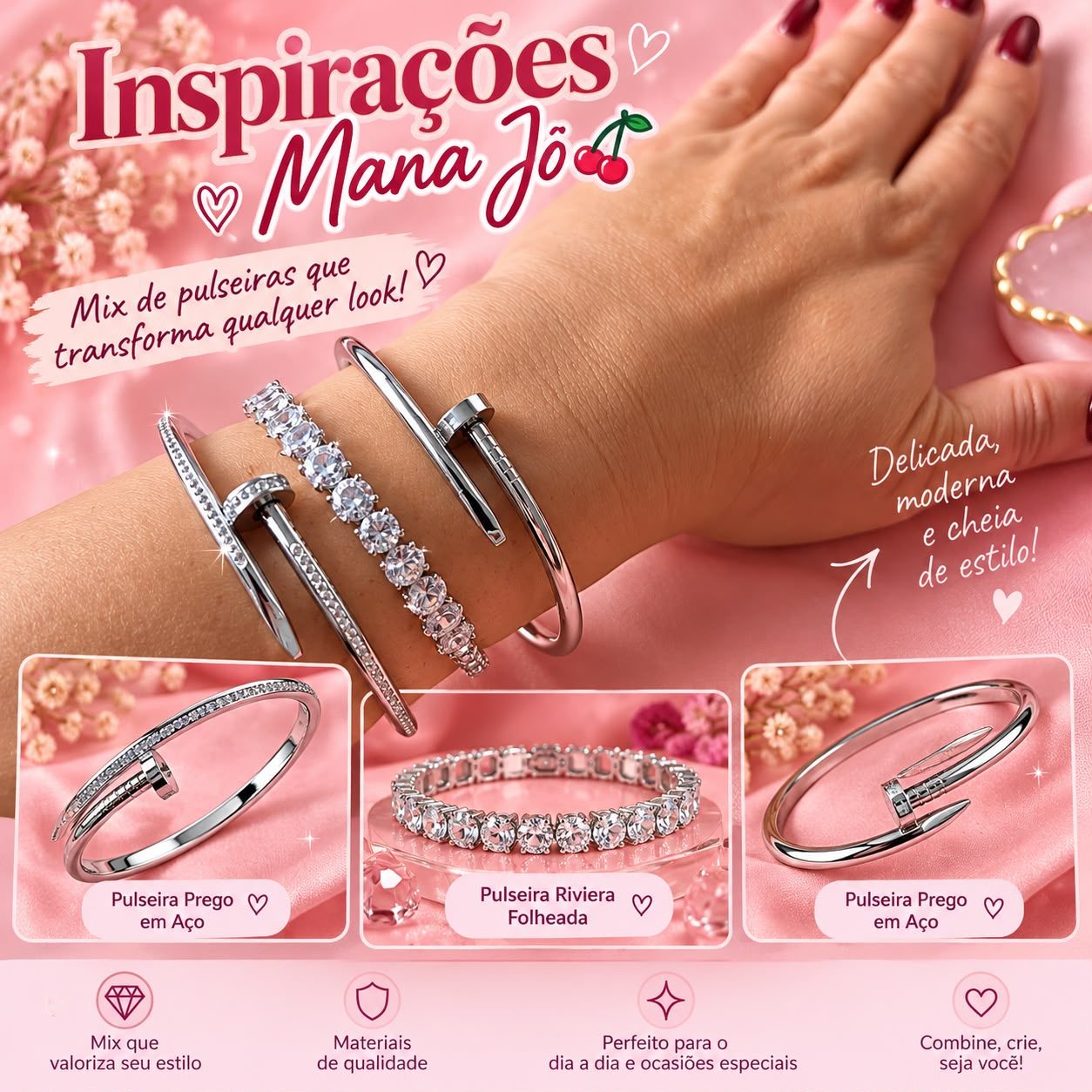 Mix de Braceletes — Inspirações Mana Jô ✨