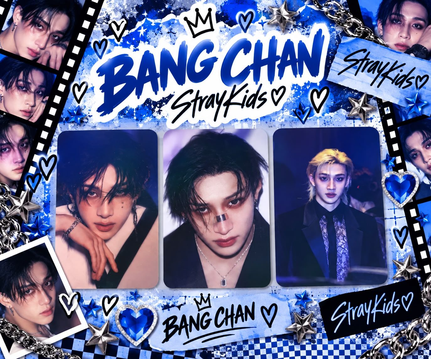 Trio de Photocards do Bang Chan — Stray Kids 💙
