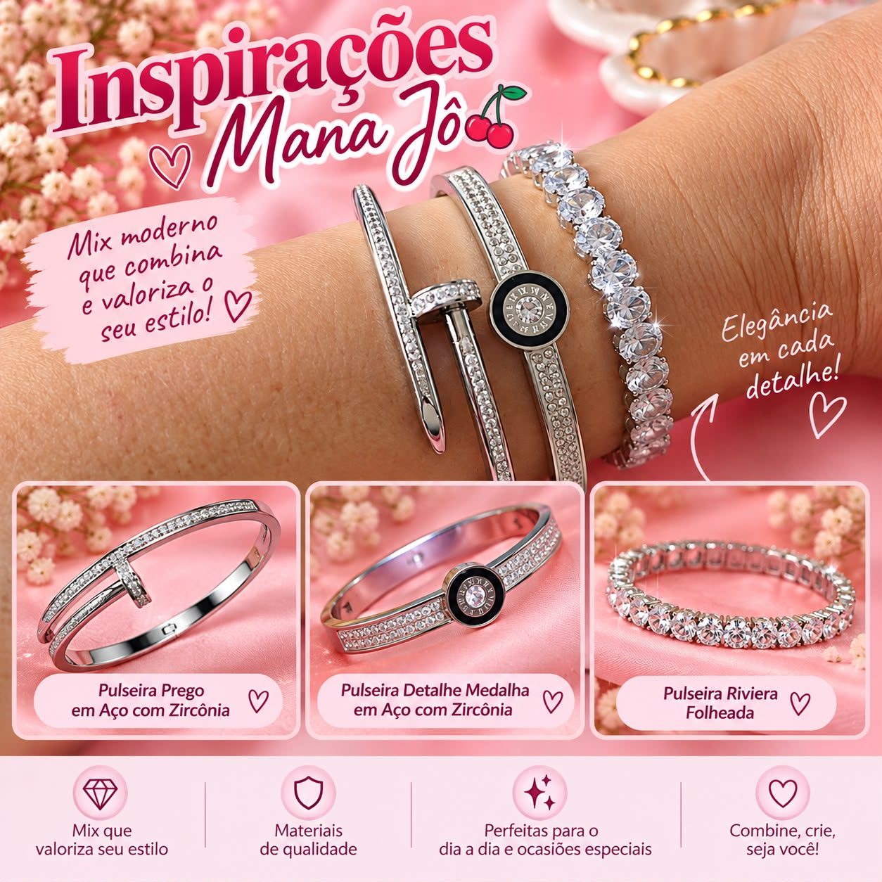 Mix de Braceletes — Inspirações Mana Jô ✨