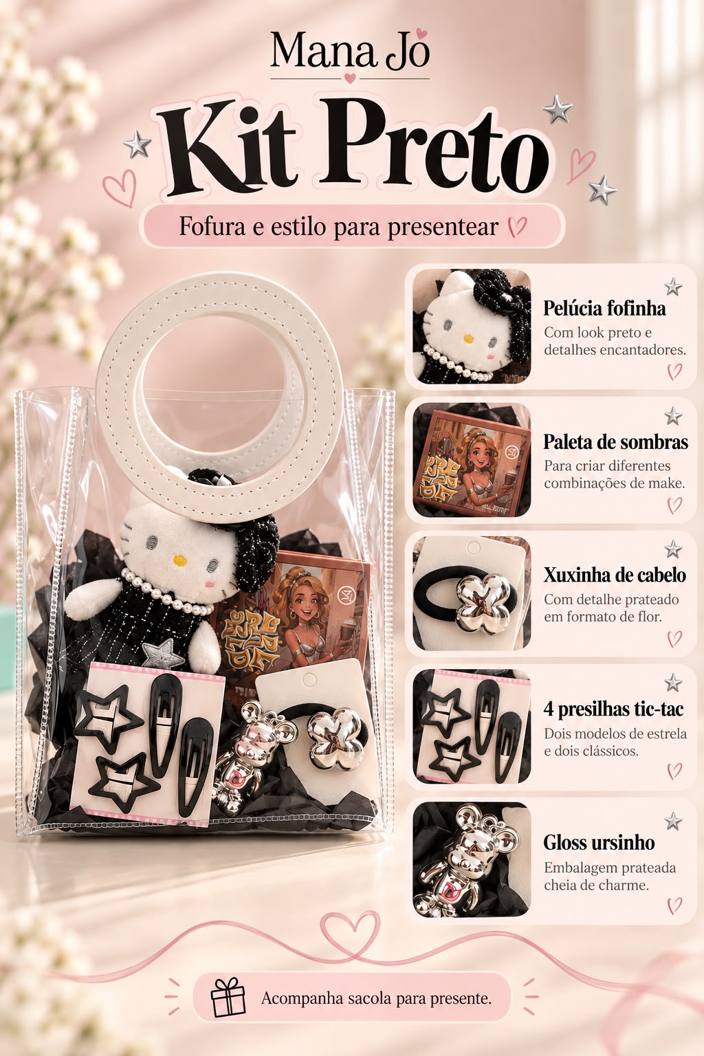 Kit Hllo Kitty Black