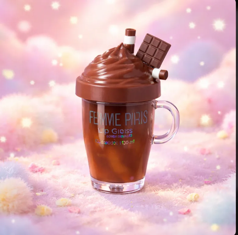 🍫 Gloss Milkshake de Chocolate — brilho irresistível!