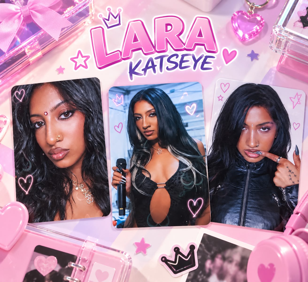 Kit com 3 Photocards da Lara — KATSEYE