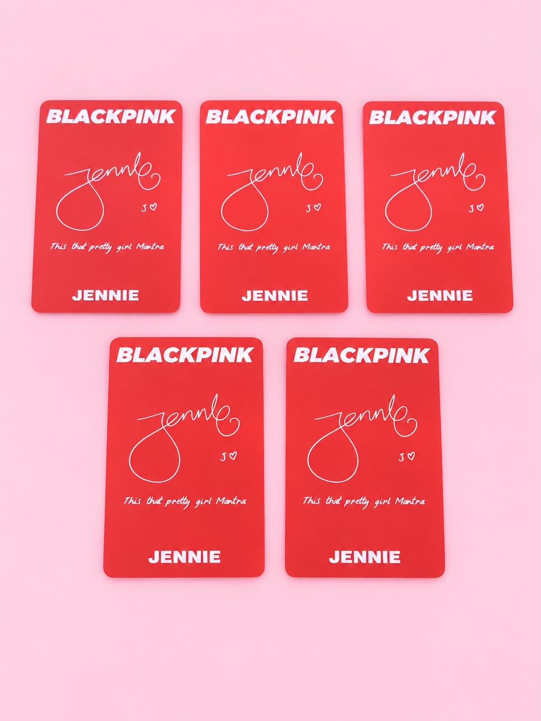 Kit com 5 Photocards da Jennie — BLACKPINK