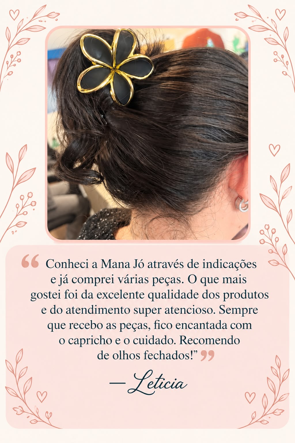 Depoimento de Rita sobre as bijuterias da Mana Jô.