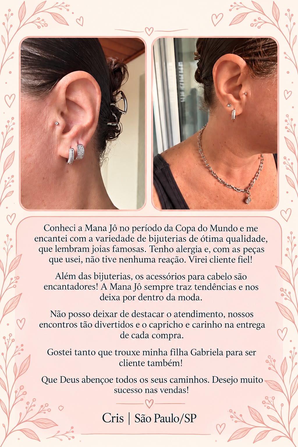 Depoimento da Cris sobre a mana jo